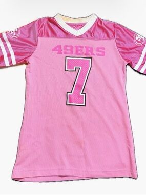 49ERS Pink No.7 Kids Football Jersey